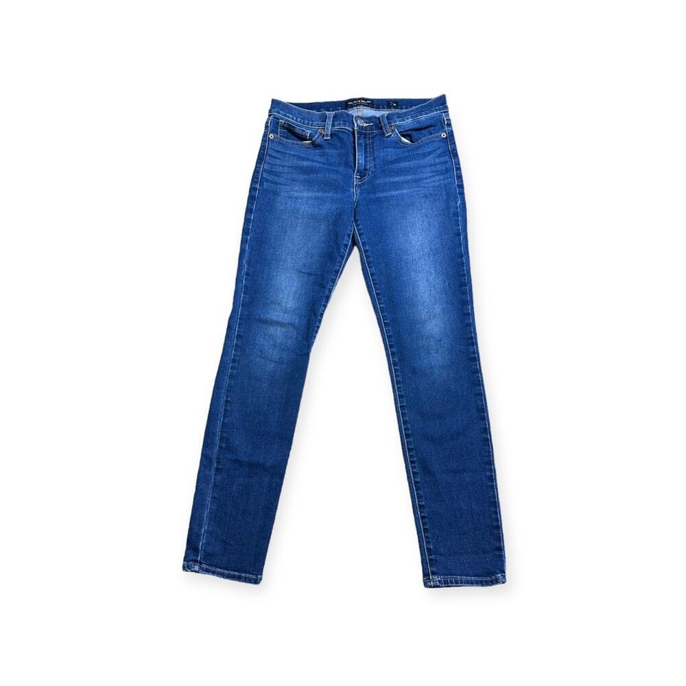 LUCKY BRAND Women’s Dark Blue Wash Mid-Rise Brooke Straight Leg Jeans Size 6 / 2